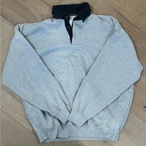 Brandy Melville Grey Collared Sweatshrit